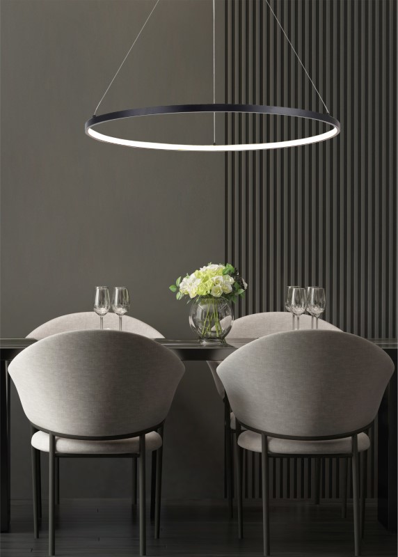 LED závesné svietidlo 3500 lm 3000+4000+6000K čierne Zuma Line HORIK PEN89424-60BK