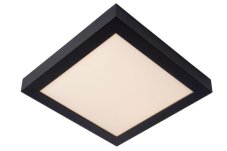 Lucide 28117/30/30 BRICE čtvercové stropní stmívatelné koupelnové LED svítidlo 30W IP44 černá