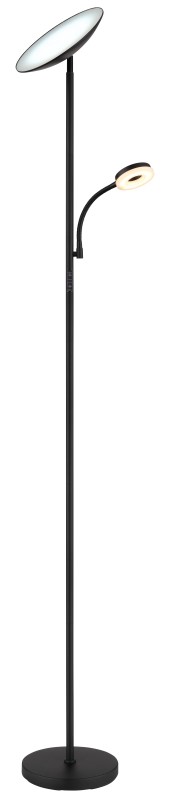 GLOBO 58011 SKOPO stojacia lampa V1790mm LED 20W 1900/1100lm 3000+4000+6500K čierna, 3StepDIM