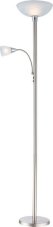 GLOBO 58931LED BLADE stojací lampa V1780mm 1xE27, 1xE14 nikl, bílá