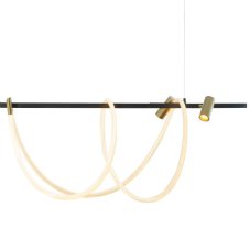 LED závesné svietidlo 5000 lm 3000+4000+6000K čierno zlaté Zuma Line BALBO 2200277L