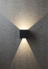 REDO 90176 VARY exteriérové nástěnné svítidlo POWER LED 2x6W 781lm 4000K IP54 antracit