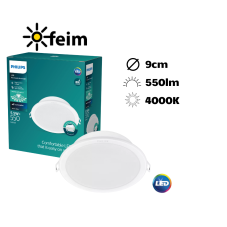 Philips 59444 MESON 080 zápustné svítidlo LED D90mm 5,5W 550/380lm 4000K bílá 8720169173620