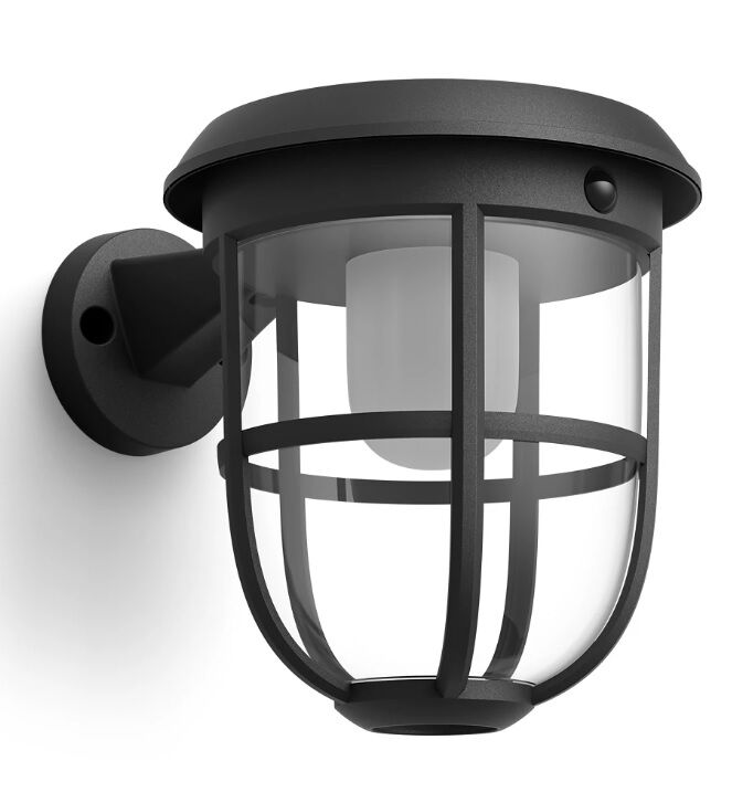 Philips 8720169267176 UltraEfficient Solar Radii solární nástěnné svítidlo se senzorem PIR LED 1,3W/250lm 3000K IP44 černá