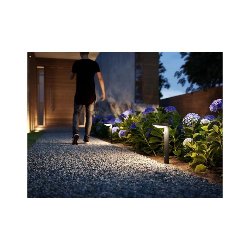Philips 8719514476851 Tyla exteriérový stĺpik LED so senzorom 9W 820lm/180lm 2700K antracit