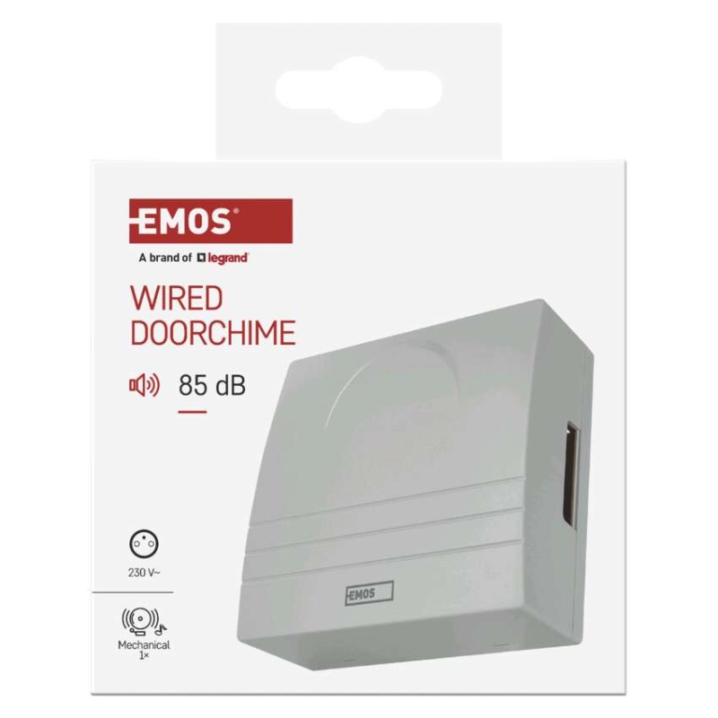 EMOS 3401000010 Drôtový zvonček biela