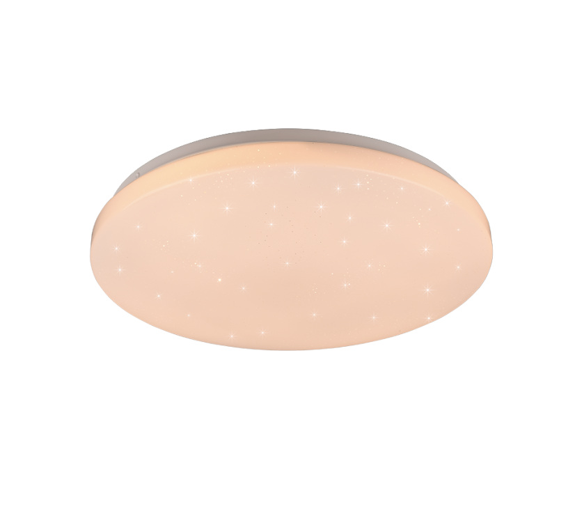 TRIO R62381100 KIRA stropní svítidlo LED D380mm 18W/2000lm 3000-6000K bílá, RGB, stmívatelné, dálkový ovladač, starlight efekt