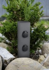 9964-42 TRIO GARDEN SOCKET vonkajší zásuvkový záhradný stĺpik so 4 zásuvkami max.3600W antracit
