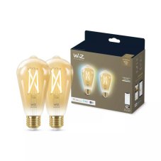 Philips Wiz Tunable white 8719514551077 LED žárovka Filament E27 ST64 7W/640lm 2000-5000K jantarová 2-set