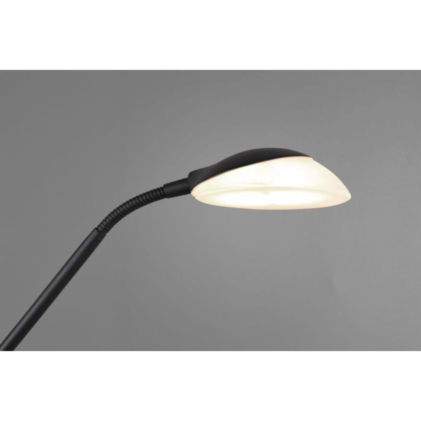 TRIO R40073532 ORSON stojací lampa LED 30W/2400lm, 5W/400lm 3000K, matná černá, alabaster, stmívatelné