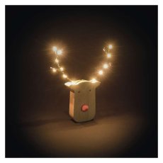 EMOS DCWW42 vianočná dekorácia sob 8 LED V16cm 0,36W teplá biela, časovač, 2× AAA