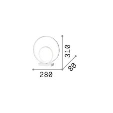 Ideal lux 342504 OZ stolná lampička V310mm LED 22W 2800/1100lm 4000K čierna ON-OFF