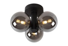 LUCIDE 74116/03/30 TRUDY stropné svietidlo D280mm 3xG9 IP44 čierna, dymová
