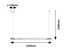 RABALUX 72169 Nivaro závesné svietidlo LED 28W/3050lm 3000K čierna, biela