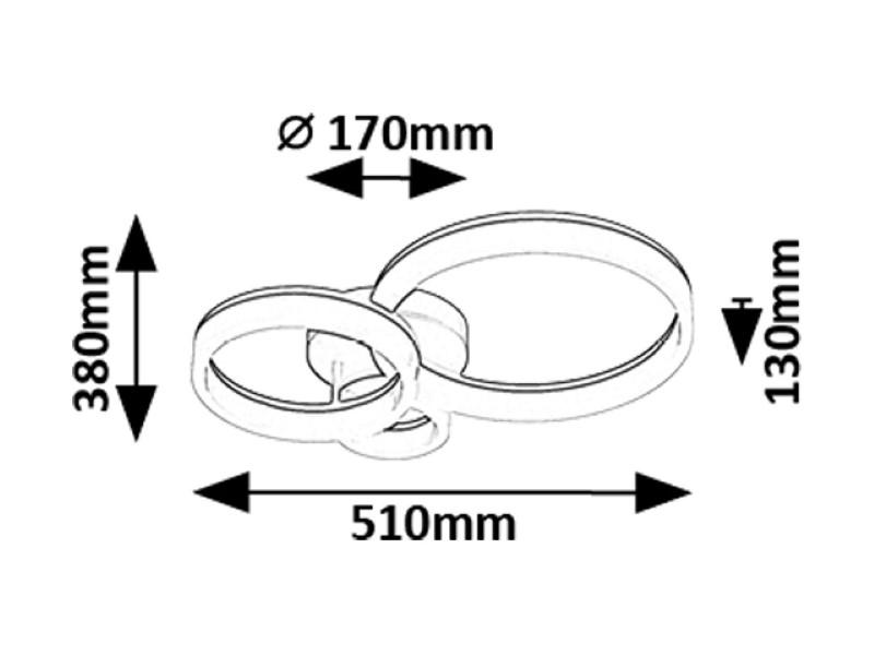 RABALUX 71385 Amilia stropní svítidlo LED 24W/2070lm 3000+4000+6500K černá, bílá