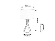 RABALUX 74082 Nivra stolní lampa V500mm1xE27 černá