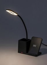 RABALUX 74232 Cerie stolové svietidlo LED 4W/200lm 3000+4000+6500K čierna, biela, bezdrôtové nabíjanie