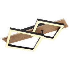 GLOBO 67294D1 BEATRIX stropní svítidlo LED 18W/1050lm 3000K matná černá, vzhled dřeva