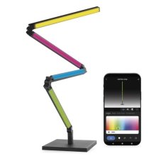 EMOS ZCW34BR GoSmart LED stojaca lampa, čierna, 175 cm, teplá biela / RGB, WiFi
