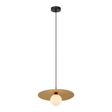 ITALUX PND-4602-1-XL-GD Malor závesné svietidlo 1xG9 D380mm čierna, zlatá, biela