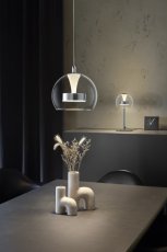 TRIO 331610106 FLYNT závesné svietidlo D200mm SMD LED 11W/1150lm 2300+3000+4000K chrómová, switchdimmer