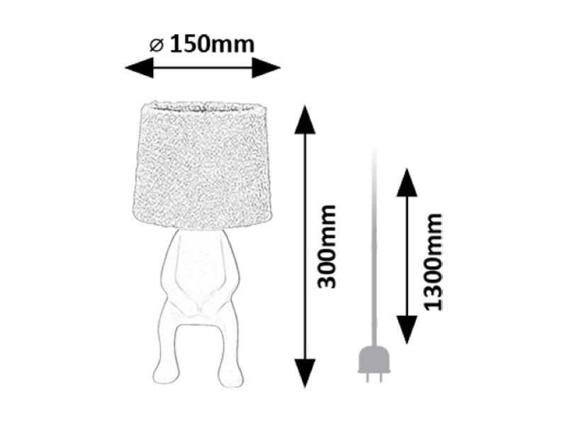 RABALUX 74218 Smurfy stolná lampička D150mm 1xE14 krémová