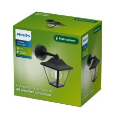 Vonkajšie nástenné svietidlo 1x E27 čierna IP44 PHILIPS Juli 8721103104977