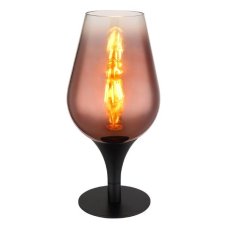 GLOBO 15552T1 LAVUS stolní lampička V310mm 1xE27 černá, průhledná měděná