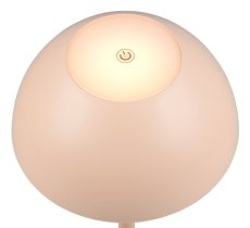 TRIO Reality R54106166 RICARDO vonkajšia dotyková stolná lampa SMD LED V300mm 1,7W/240lm 3000K IP54 piesková, nabíjateľná batéria, USB-C port