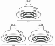 Lucide 11001/15/31 FOCUS zápustné svítidlo výklopné 3-set 3xGU10 bílé