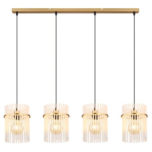 GLOBO 15698-4HM GORLEY závesné svietidlo 4xE27 zlatá, biela