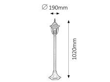 Rabalux 8345 vonkajšie stĺpik Milano