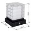 GLOBO 21009S LUNKI dotyková stolná lampička LED V100mm 2,5W/206lm 2700+6500+4000K čierna, priehľadná, vrátane batérie CR18650 1800mAh 3,7V, USB-A 2.0 - USB-C