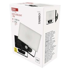 EMOS 1531292200 TAMBO reflektor so senzorom LED 20W 2000lm 4000K IP54 černá