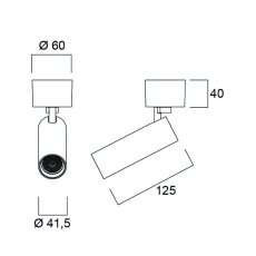Sylvania 0006167 stropné svietidlo Pixo Mini SURFACE 560lm 940 MB čierna