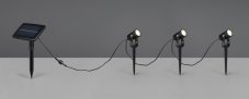 TRIO Reality R83256332 OBIDOS solárne svietidlo/reflektor zapichovací SMD LED 3x0,5W/35lm 4000K IP44 čierna matná, USB-C kábel