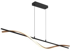 GLOBO 67354H WATKINS závěsné svítidlo LED 30W 3130/1130lm 3000K černá, imitace dřeva