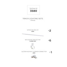 Lištové svietidlá SET 6x GU10 (ES111) 2 m biela Zuma Line Master Track 3580