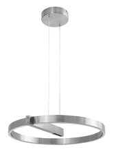 RABALUX 72223 Thrac závesné svietidlo D800mm LED 40W/2070lm 4000K kartáčovaný hliník, biela, ON/OFF