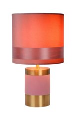 LUCIDE 10500/81/66 EXTRAVAGANZA FRIZZLE Lampička E14 1x40W ružová, matná zlatá/mosadz
