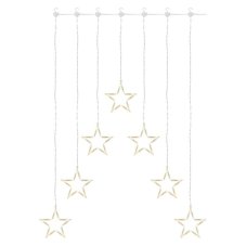 DCGW14 EMOS dekoračná vianočná reťaz - záves 7 hviezd LED 67x125cm, teplá biela