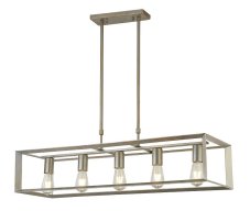 Searchlight 2415-5SI Heaton závěsné svítidlo E27 5 x 60W