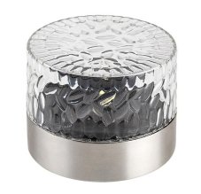 RABALUX 7010 Lentula solárna stolná lampička LED D80mm 0,5W/10lm 3000K IP44 nerez, priehľadná 2-set