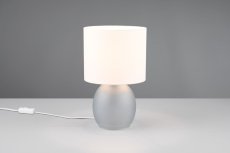 TRIO 517900111 VELA stolná lampička V290mm 1xE14 šedá, biela