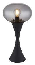 GLOBO 21027S LULA stolná lampička V369mm 1xE14 čierna, dymová