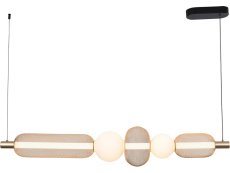 LED závesné svietidlo 3200 lm 3000-5700K zlaté Zuma Line SAAR MD2596-5B-3BGT