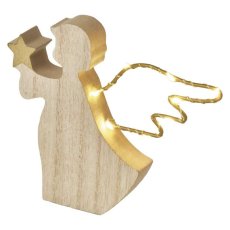 EMOS DCWW43 vianočná dekorácia anjel 8 LED V13cm 0,36W teplá biela, časovač, 2xAAA excl.