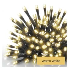 EMOS D4FW01 vánoční řetěz CLASSIC 40 LED 2,8m 0,5W teplá bílá, IP44, barva drátu - černá, časovač, 3xAA excl.