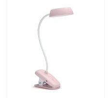 Philips 8719514396876 Donutclip dotyková štipcová lampička s lupou LED 3W/175lm 4000K USB  ružová stmievateľná