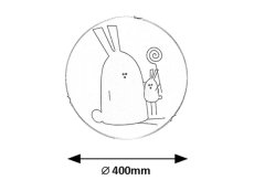 RABALUX 71279 Flappy stropné svietidlo detské D400mm 2xE27 biela, viacfarebná